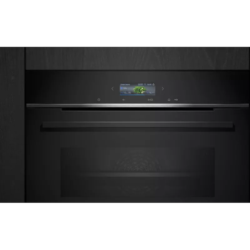 Siemens iQ700 HB734G1B1 cepeškrāsns 71 L 3600 W Melna