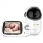 Baby monitor neno Berkano bezvadu uztvērējs – 1 kameras bezvadu bērnu monitora uztvērējs, 1280×720 LCD, 1200 mAh akumulators, USB‑C, panoramēšana 310°/slīpums 0–46°, darbības rādiuss 260 m