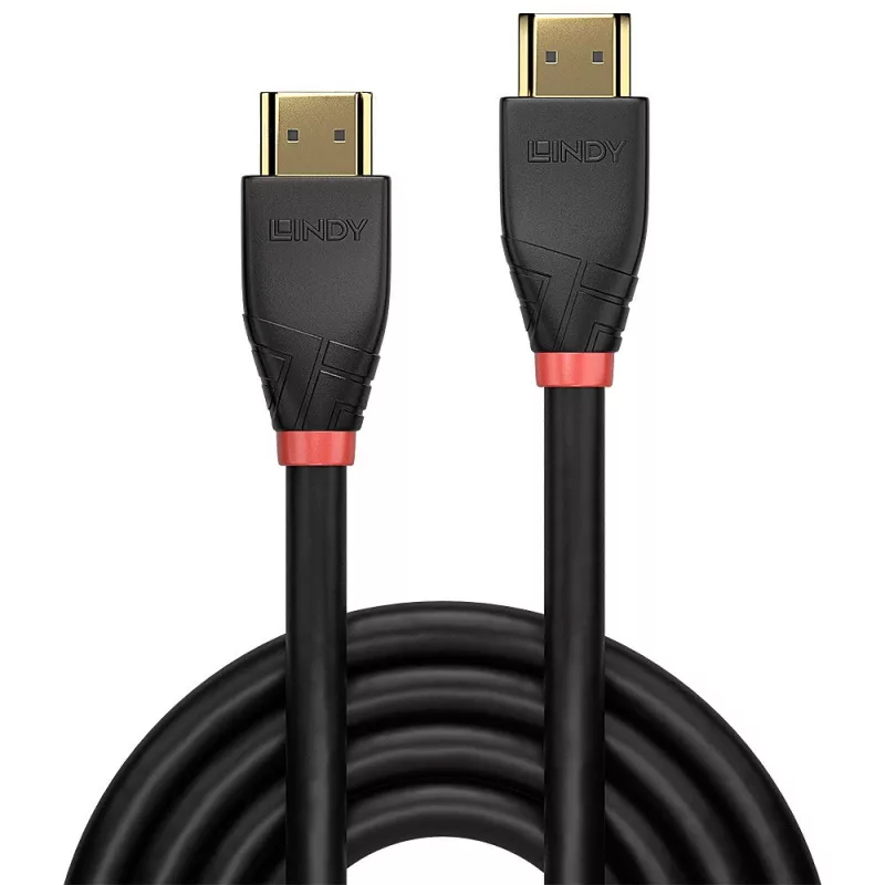 Lindy 15m aktīvais HDMI 18G kabelis, 15 m, HDMI A tipa (standarta), HDMI A tipa (standarta), 18 Gbit/s, Melns