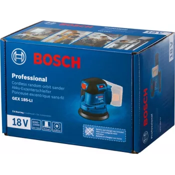 Bosch GEX 185-LI Profesionālā ekscentriskā slīpmašīna 10000 OPM Zila