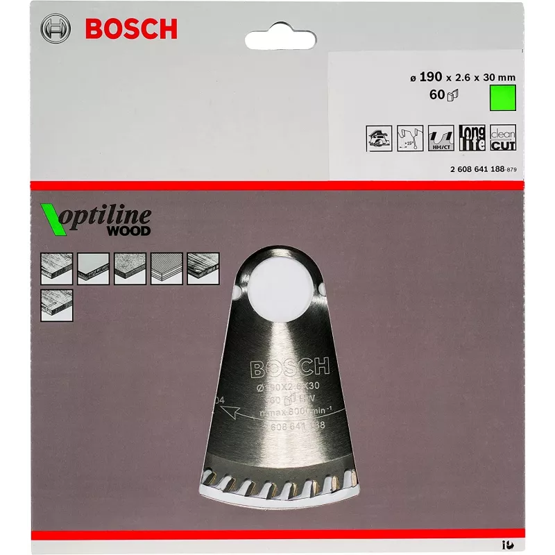 Zāģa asmens ripzāģim Bosch Optiline Wood 2608641188