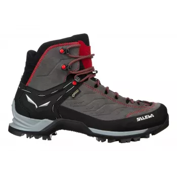 Salewa MTN Trainer Mid GTX vīriešu pārgājienu zābaki, ogles pelēki sarkani, āda zamšāda Vibram