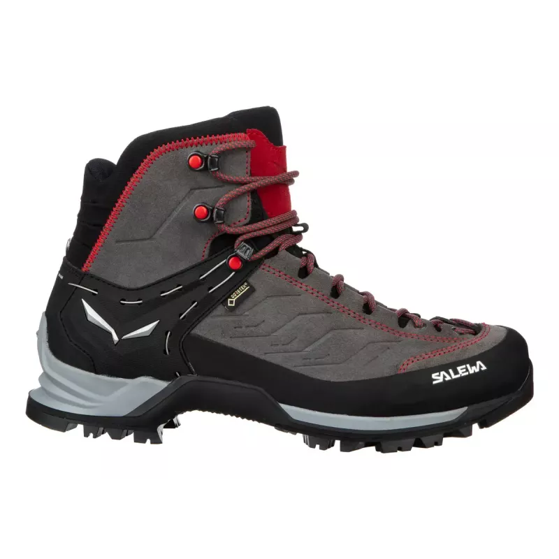Salewa MTN Trainer Mid GTX vīriešu pārgājienu zābaki, ogles pelēki sarkani, āda zamšāda Vibram