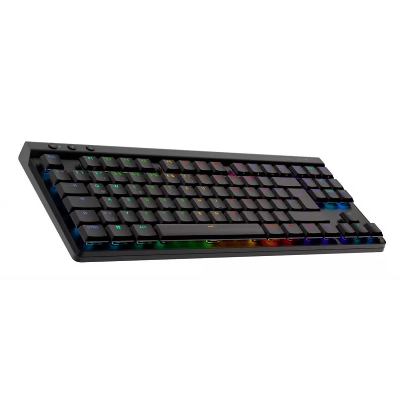 LOGITECH G515 LIGHTSPEED TKL bezvadu spēļu tastatūra, taktilā, melna, Qwertz Čehijas izkārtojums