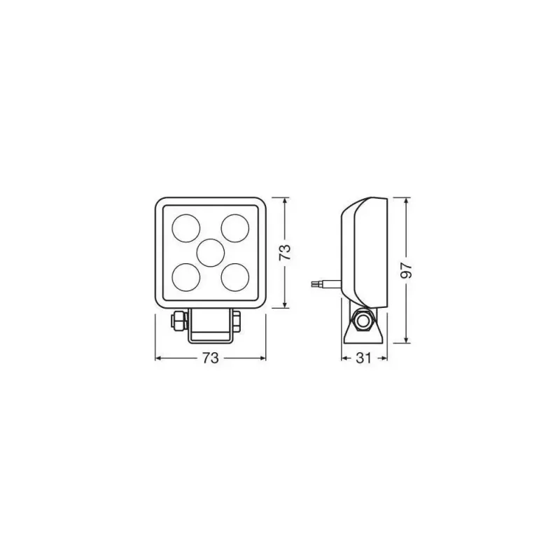 Lampa OLEDW103WD automašīnas priekšējais lukturis 120×60×170 mm