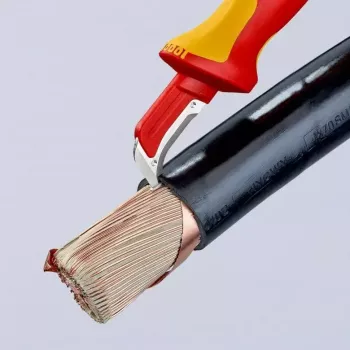 Komunālais nazis Knipex 98 55 SB Sarkan Dzeltens Fiksēts Asmens