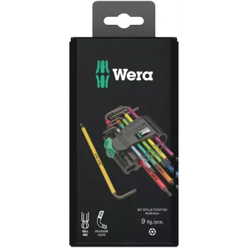 L-veida Torx atslēgu komplekts Wera 967/9 TX BO (TX8–TX40)