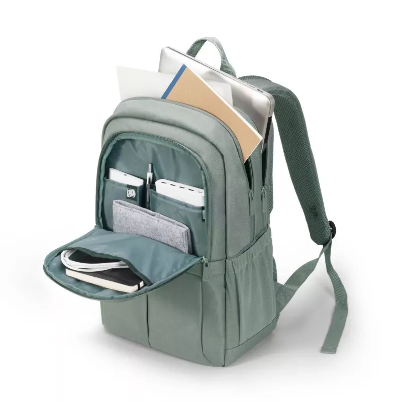 DICOTA Eco Backpack Scale - 13-15.6 collu piezīmjdatora mugursoma - Pelēka / 600d Pārstrādāts PET