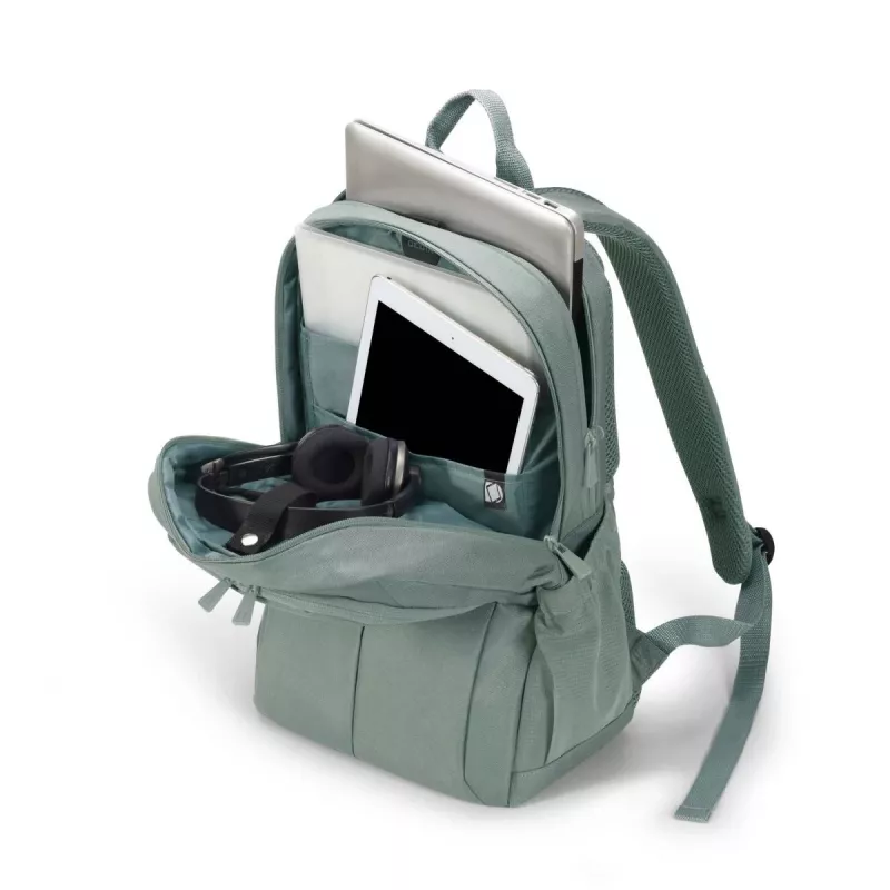 DICOTA Eco Backpack Scale - 13-15.6 collu piezīmjdatora mugursoma - Pelēka / 600d Pārstrādāts PET