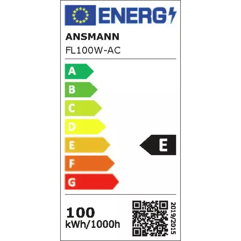 Prožektors darba apgaismojumam Ansmann FL100W-AC Melns LED 100 W 12000 lm