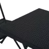 Dārza mēbeļu komplekts Extralink L-0201P — 2 krēsli un melns galds