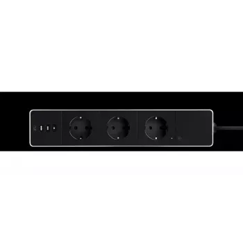 Eve Energy Strip viedais pagarinātājs 3 kontaktligzdas 120–230 V 1,9 m melns
