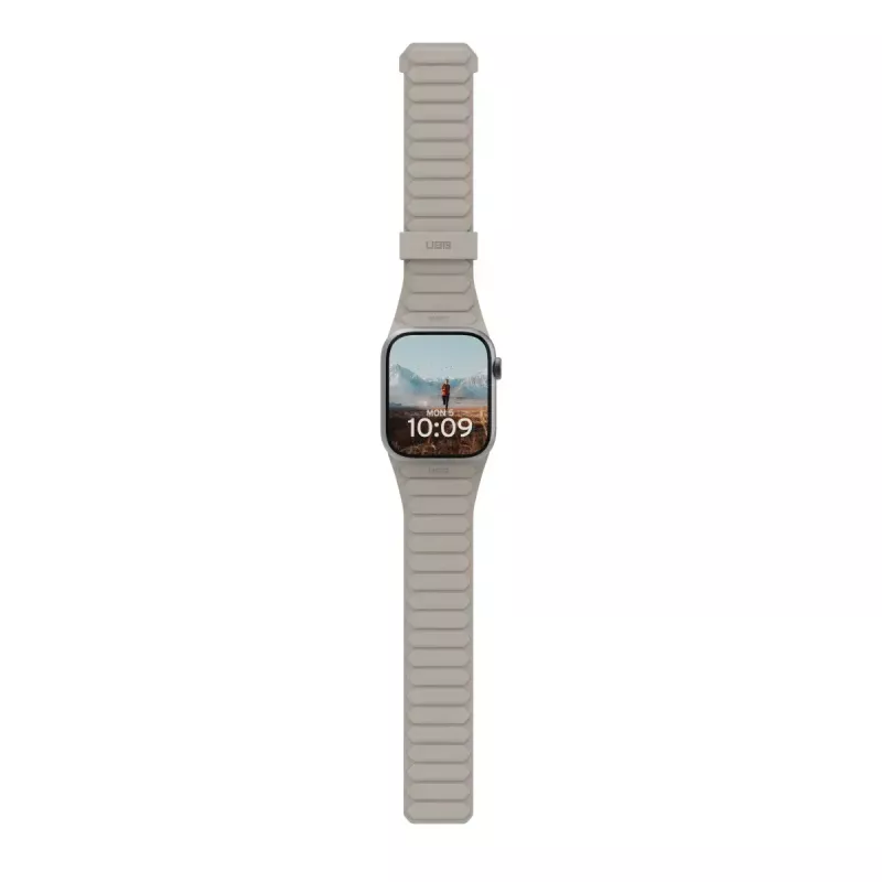 Urban Armor Gear Pathfinder silikona siksniņa Apple Watch, melna/titāna