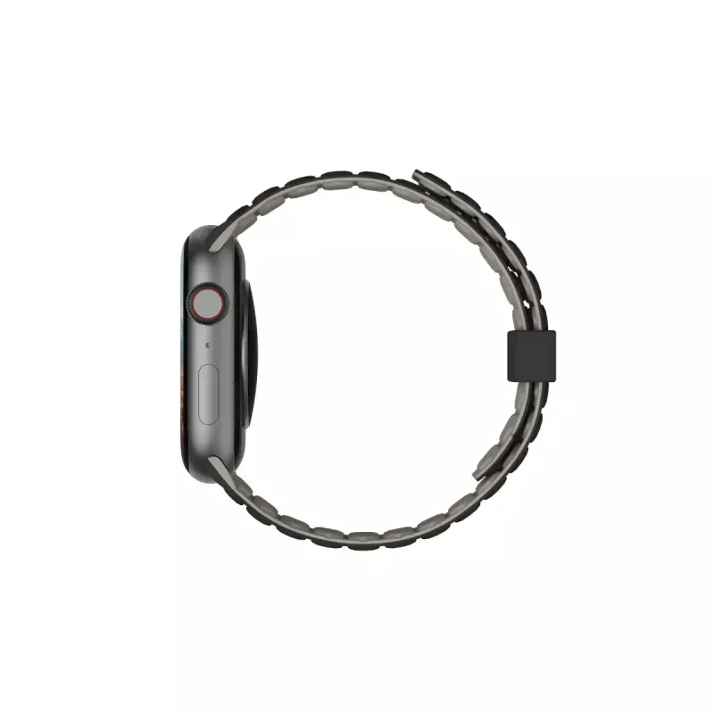 Urban Armor Gear Pathfinder silikona siksniņa Apple Watch, melna/titāna
