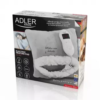 Elektriskā sega Adler AD 7412 — flīsa sega vienai personai, 80 W, 8 sildīšanas līmeņi, mazgājama, taimeris, pelēka
