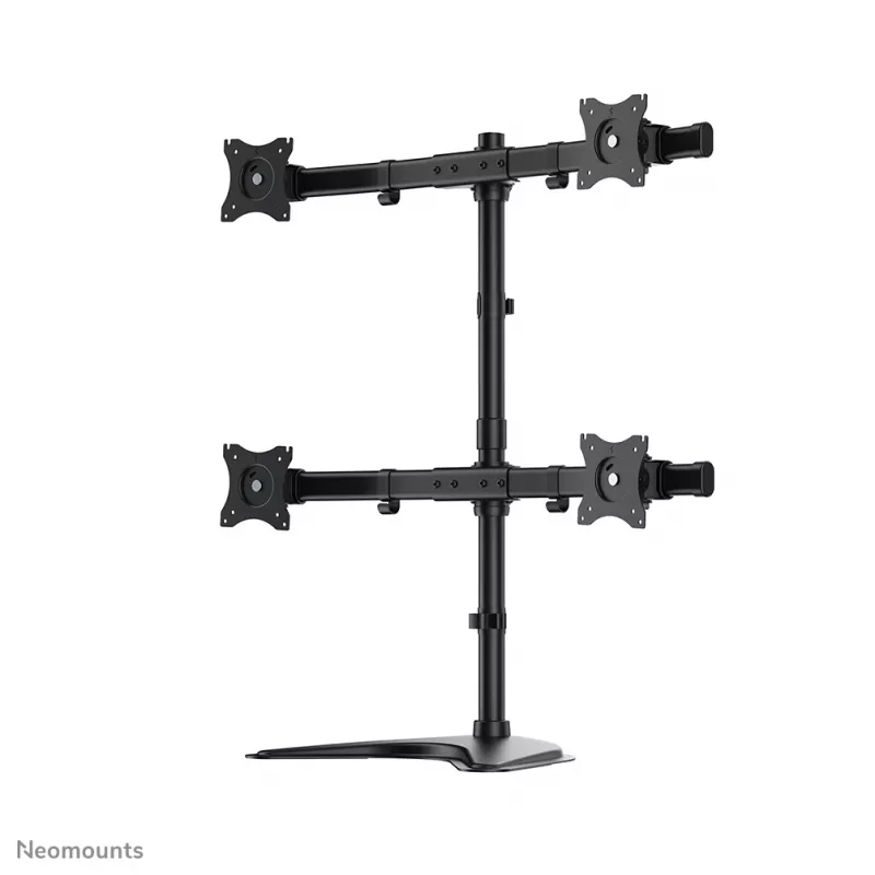 Neomounts NM-D335D4BLACK Monitoru statīvs 10-27 collas, Skava/Stāvošs/Caurums, 8 kg, 100 x 100 mm, Melns