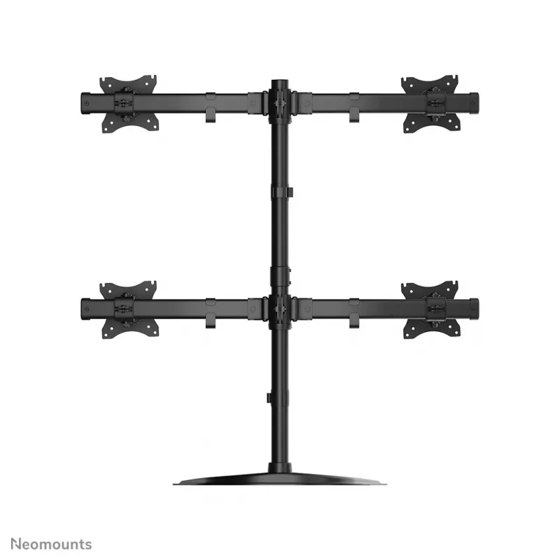 Neomounts NM-D335D4BLACK Monitoru statīvs 10-27 collas, Skava/Stāvošs/Caurums, 8 kg, 100 x 100 mm, Melns