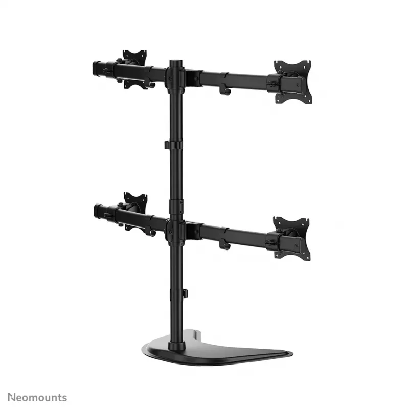 Neomounts NM-D335D4BLACK Monitoru statīvs 10-27 collas, Skava/Stāvošs/Caurums, 8 kg, 100 x 100 mm, Melns