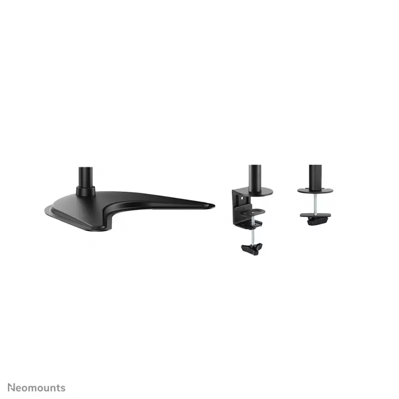 Neomounts NM-D335D4BLACK Monitoru statīvs 10-27 collas, Skava/Stāvošs/Caurums, 8 kg, 100 x 100 mm, Melns