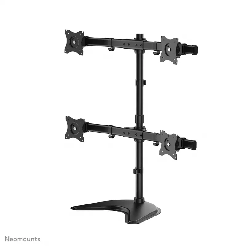 Neomounts NM-D335D4BLACK Monitoru statīvs 10-27 collas, Skava/Stāvošs/Caurums, 8 kg, 100 x 100 mm, Melns