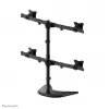 Neomounts NM-D335D4BLACK Monitoru statīvs 10-27 collas, Skava/Stāvošs/Caurums, 8 kg, 100 x 100 mm, Melns