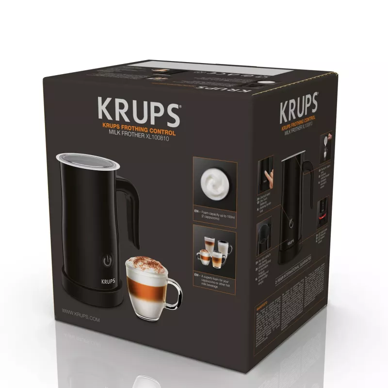 Krups XL1008 Automātiskais piena putotājs/sildītājs Melns