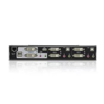 ATEN CS1642A 2-Port USB DVI Dual-View KVM Slēdzis ar Audio un USB 2.0 Hub (ar KVM kabeļiem)