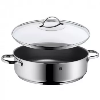 WMF 0761406380 Braizešanas panna 28 cm ar stikla vāku