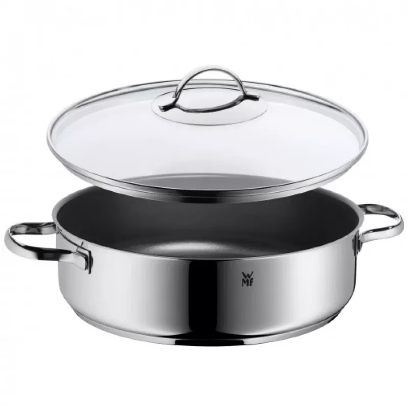 WMF 0761406380 Braizešanas panna 28 cm ar stikla vāku