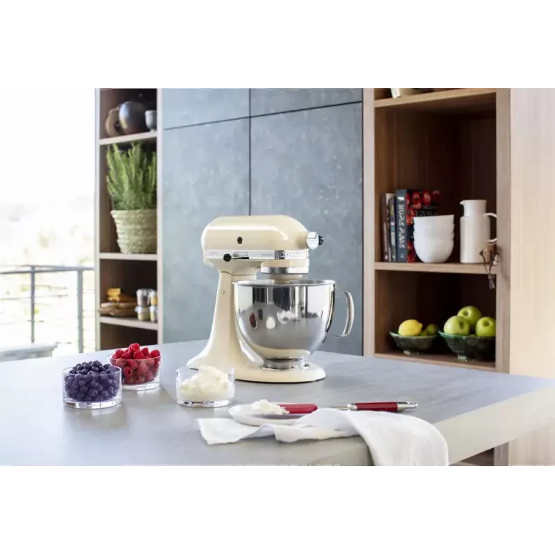 Planētas mikseris KITCHENAID 5KSM125EAC — 300 W, 4.8 L bļoda, 10 ātrumi, krēmkrāsas