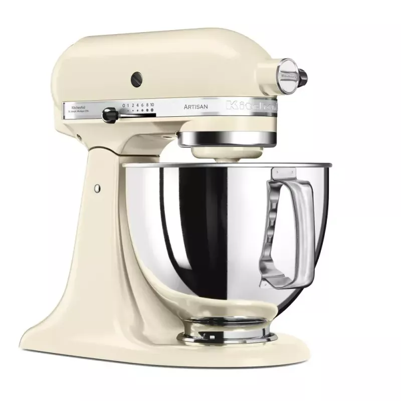 Planētas mikseris KITCHENAID 5KSM125EAC — 300 W, 4.8 L bļoda, 10 ātrumi, krēmkrāsas