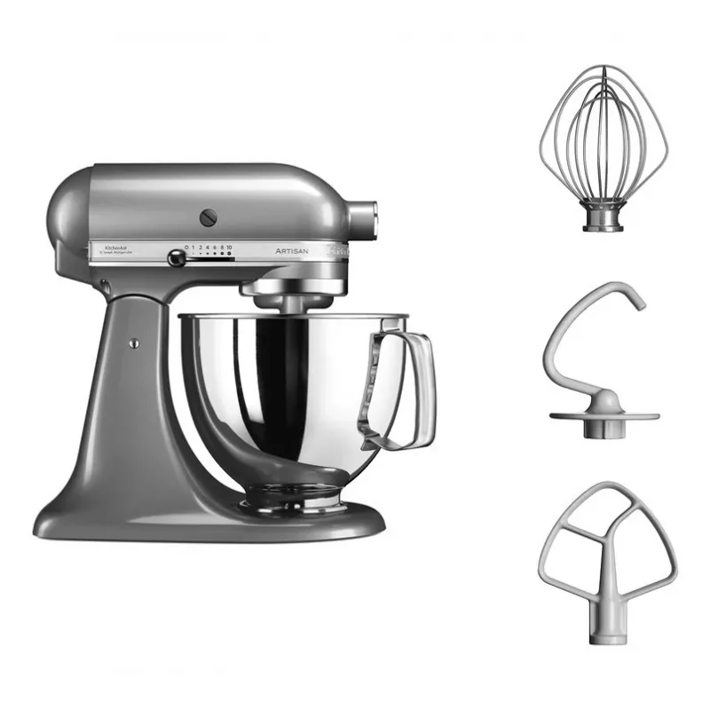 KitchenAid 5KSM125ECU Planetārais mikseris 300 W Sudrabs