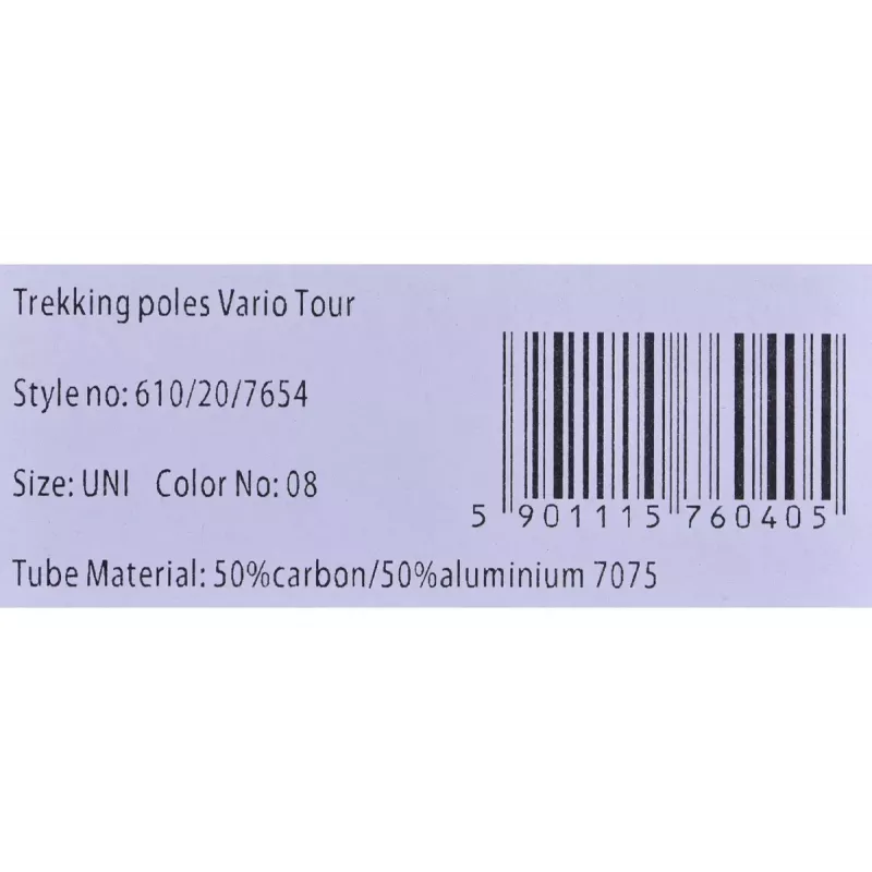 Trekking nūjas Viking Vario Tour — regulējams garums 135 cm, 16 mm, EVA rokturi, 486 g (pāris)