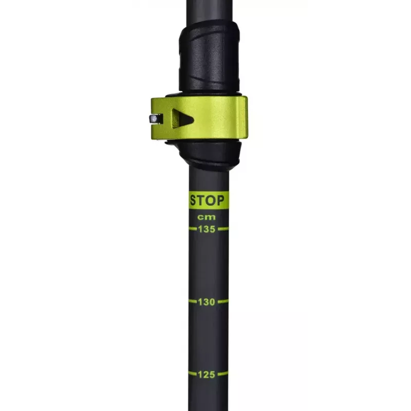 Trekking nūjas Viking Carbo Lite Black Lime, 175 cm, oglekļa šķiedra, 610 g