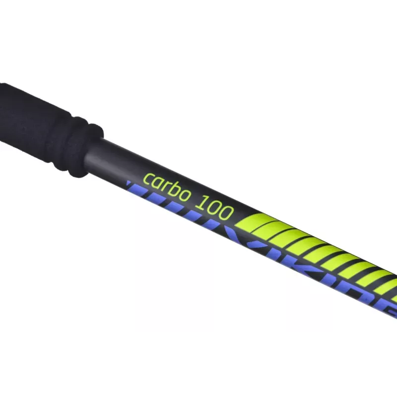 Trekking nūjas Viking Carbo Lite Black Lime, 175 cm, oglekļa šķiedra, 610 g
