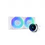Šķidruma dzesēšanas sistēma CHIEFTEC ICEBERG 240-RGB-W — 240mm radiators, 2 x 120mm RGB ventilatori, balta