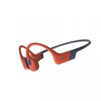 Kaulu vadošās austiņas Shokz OpenSwim Pro — binurālās, IP68 ūdensizturīgas, Bluetooth 5.2, līdz 9 h darbības laiks, aizauss stiprinājums, sarkanas