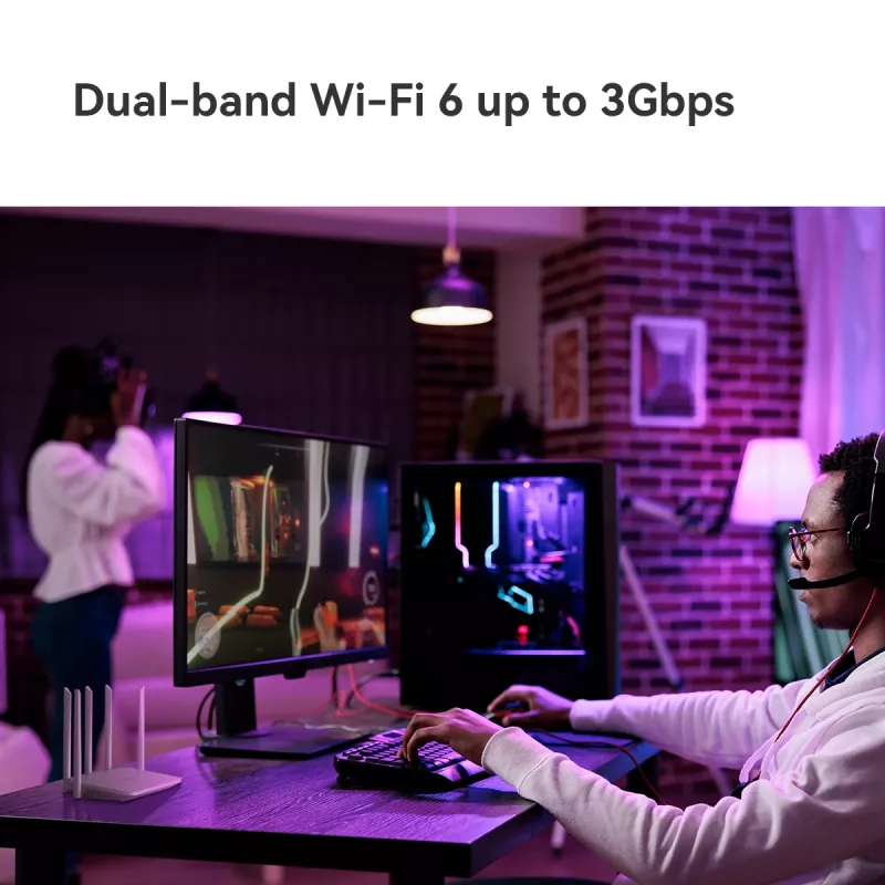 Imou HX21 bezvadu maršrutētājs Gigabit Ethernet divu joslu (2,4 GHz / 5 GHz) Balts