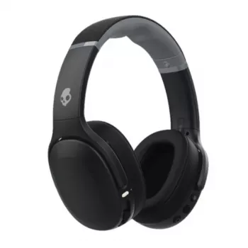 Austiņas Skullcandy Crusher Evo — bezvadu un vadu virsgalvas austiņas, Bluetooth 5.0, 40 h akumulators, USB-C, 3.5 mm, salokāmas, melnas