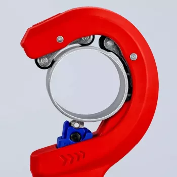 Cauruļu griezējs Knipex 90 23 01 BK, tērauda asmens, plastmasas rokturis, 165 mm