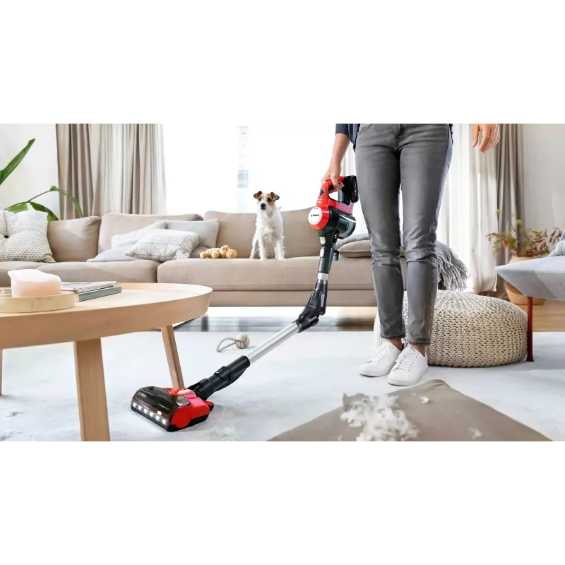 Bosch BBS711ANM bezvadu slotas putekļsūcējs, sauss, bez maisa, 0.3 L, melns/sarkans/nerūsējošs tērauds