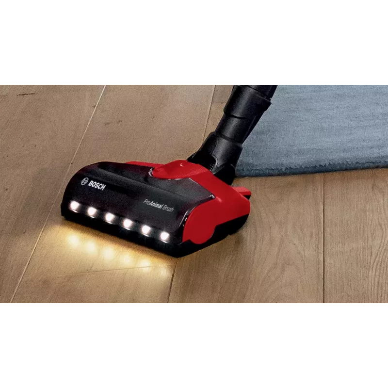 Bosch BBS711ANM bezvadu slotas putekļsūcējs, sauss, bez maisa, 0.3 L, melns/sarkans/nerūsējošs tērauds