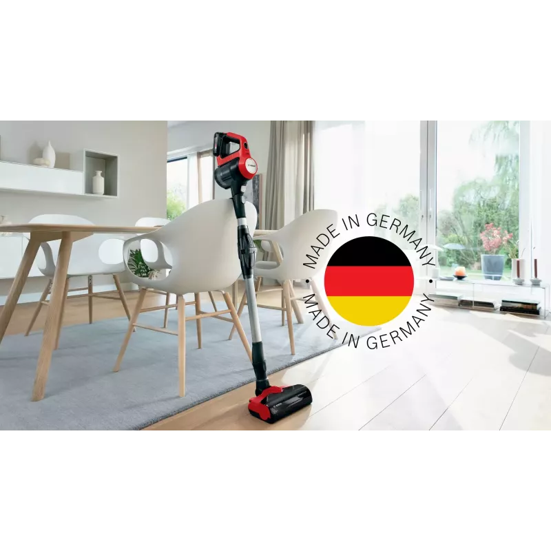 Bosch BBS711ANM bezvadu slotas putekļsūcējs, sauss, bez maisa, 0.3 L, melns/sarkans/nerūsējošs tērauds