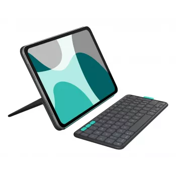 LOGITECH Flip Folio Graphite - iPad Pro 11 inch (M4), iPad Air 11 inch (M2 & M3), iPad Air (5. paaudze) - QWERTY UK