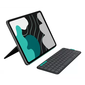 LOGITECH Flip Folio Graphite - aizsargapvalks iPad Pro 13 inch (M4) un iPad Air 13 inch (M2 & M3) QWERTY UK