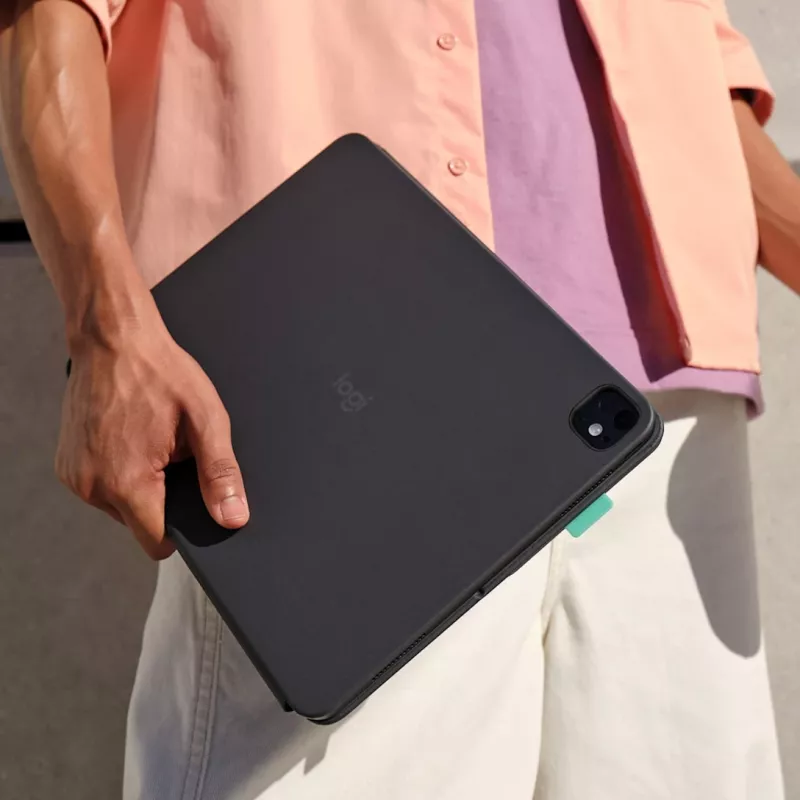 LOGITECH Flip Folio Graphite - aizsargapvalks iPad Pro 13 inch (M4) un iPad Air 13 inch (M2 & M3) QWERTY UK