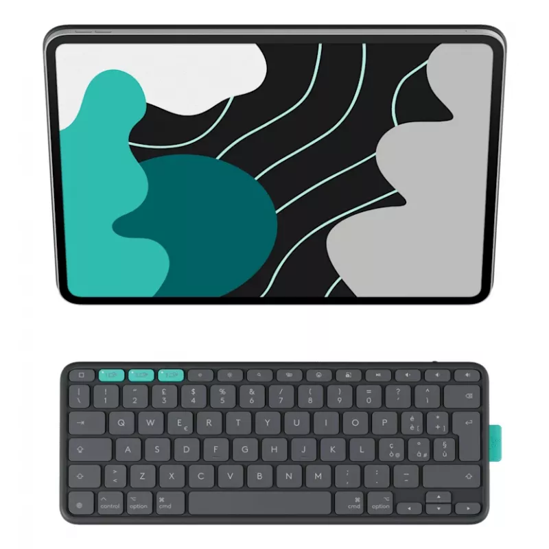 LOGITECH Flip Folio Graphite - aizsargapvalks iPad Pro 13 inch (M4) un iPad Air 13 inch (M2 & M3) QWERTY UK