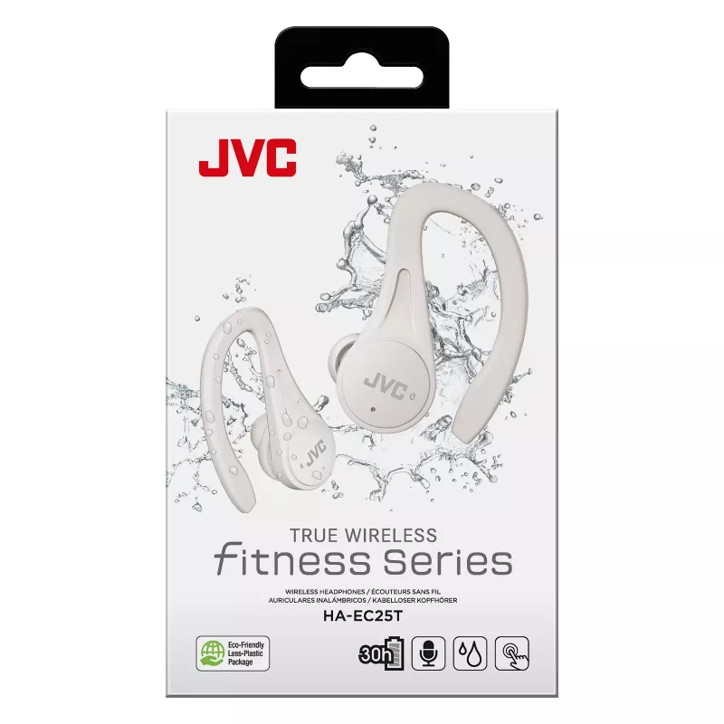 JVC Sports TWS White, Īstie bezvadu stereo (TWS) austiņas, 20 - 20000 Hz, Zvani/Mūzika, 6.8 g, Galvas austiņas, Balta