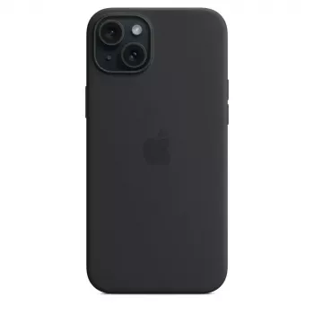 Apple Silicone Case ar MagSafe iPhone 15 Plus Melns