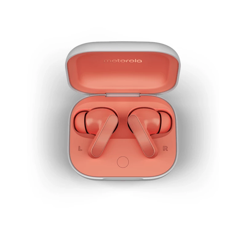 Bezvadu Iekšauss Ausiņas Motorola Moto Buds — Koraļļu, Bluetooth 5.3, ANC, Dolby Atmos, 9 h atskaņošana (42 h ar maciņu)